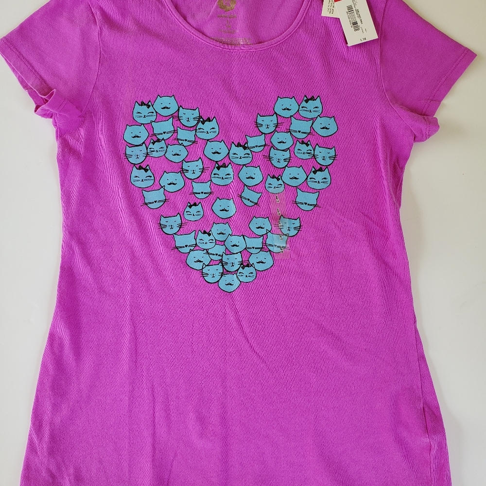 JCP Total Girl t shirt Size Large 14 NEW purple